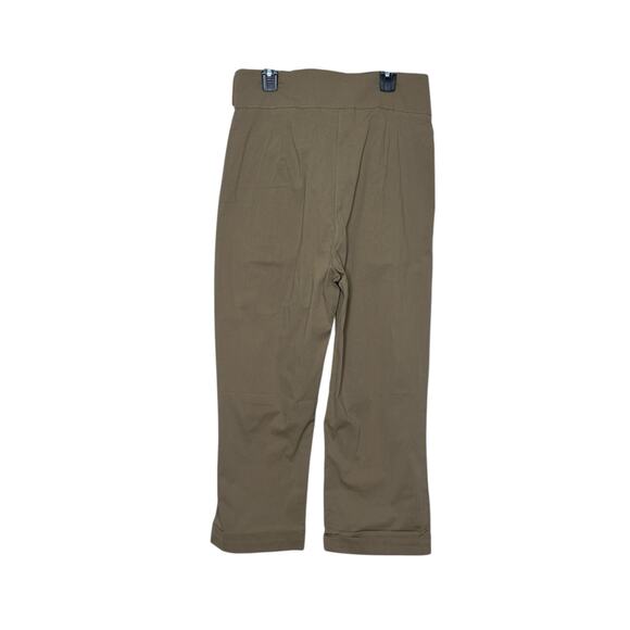 Blush BJ taupe pleated cropped high waisted pants size large - Picture 10 of 10